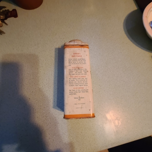 VINTAGE Johnson’s Baby Powder 12 1/2 oz Litho J&J Advertising Tin - Picture 2 of 8